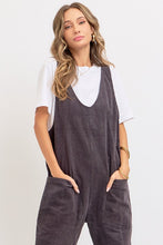 Charcoal Corduroy Overall Jumpsuit