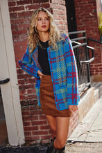 Blue Check Playful Check Cardigan And Skirt Set