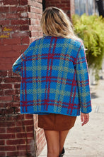 Blue Check Playful Check Cardigan And Skirt Set