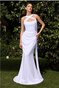 Off White Versitile Tie Chiffon Bridal Dress