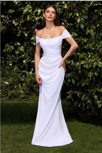 Off White Versitile Tie Chiffon Bridal Dress