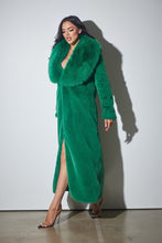 Green Luxe Fur Maxi Coat