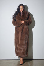 Brown Luxe Fur Maxi Coat