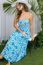 Blue Aztec Printed Maxi Dress