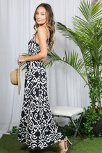 Black Aztec Printed Maxi Dress