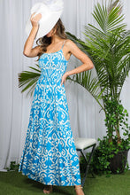 Blue Aztec Printed Maxi Dress