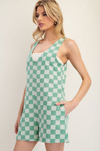 Evergreen Soft Washed Checker Print Romper