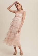 Mute Pink Delicate Floral Embroidered Lace Maxi Dress