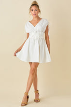 Ivory Double v neck dropped shoulder dress