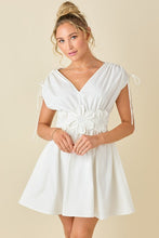 Ivory Double v neck dropped shoulder dress