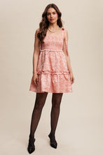 Peach Smocked Tie-Strap Mini Dress