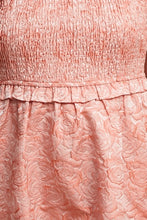 Peach Smocked Tie-Strap Mini Dress