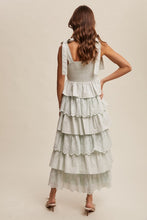 Mint Tiered Eyelet Maxi Dress