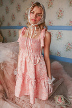 Peach Smocked Tie-Strap Mini Dress