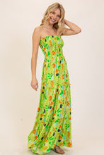 Chartreuse Combo Vibrant Print Smocked Top Sundress