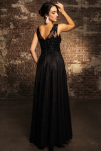 Black Sleeveless Embroidered Top Glitter Metallic Dress