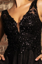 Black Sleeveless Embroidered Top Glitter Metallic Dress