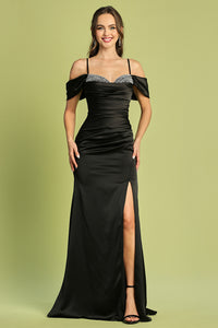 Black Off The Shoulder Dresses/Long Cold Shoulder Gowns