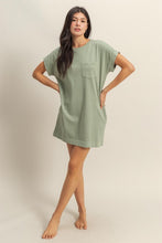 Sage Green Unwind In Style T Shirt Mini Dress