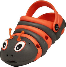 Charcoal/Orange Toddler Boy Caterpillar Clog