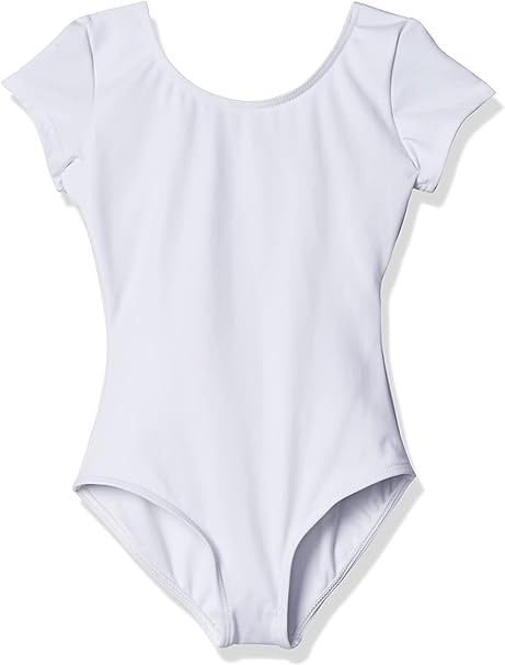 White Girls' Cap Sleeve Leotard