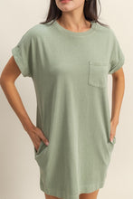 Sage Green Unwind In Style T Shirt Mini Dress