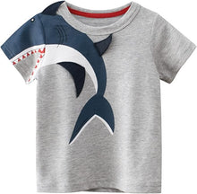 Grey Boy's Shark Print Tee