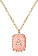 Rose Shape Alphabet Necklace