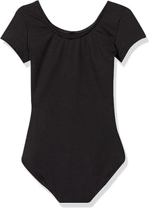 Black Girls' Cap Sleeve Leotard