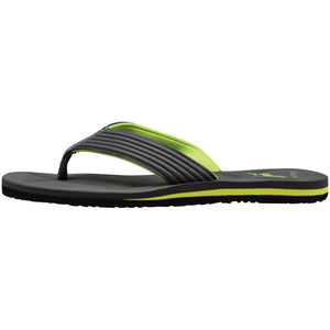 Mens Flip Flop Sandal Grey/Lime