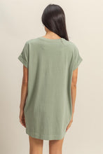 Sage Green Unwind In Style T Shirt Mini Dress