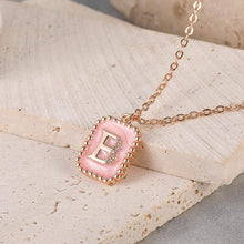 Rose Shape Alphabet Necklace