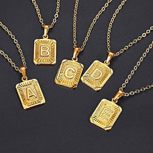 Square Alphabet Necklace