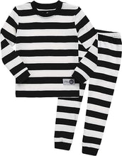 Blackwhite  Kids Colorful Striped Pajamas Set