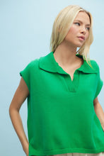 Green Collared Muscle Tank Sweater