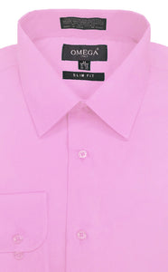 Omega Pink Slim Fit Dress Shirt