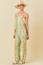 Sage Floral Print Jumpsuit