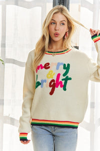 Ivory Rainbow Band X-Mas Sweater