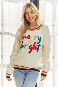 Ivory Rainbow Band X-Mas Sweater