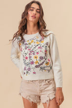 Ivory Flower Embroidery Sweater