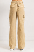 Bone High Rise Straight Fit Corduroy Cargo Pants