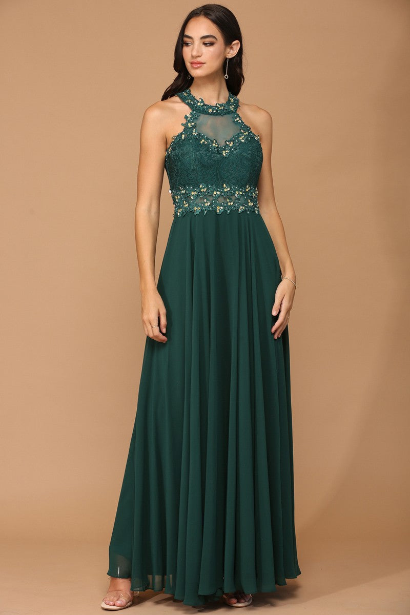 Halter Top Chiffon Dresses