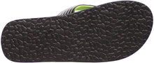 Mens Flip Flop Sandal Grey/Lime