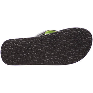 Mens Flip Flop Sandal Grey/Lime