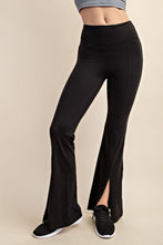 Black Recycled Butter High Waist Full Length Flared Legg