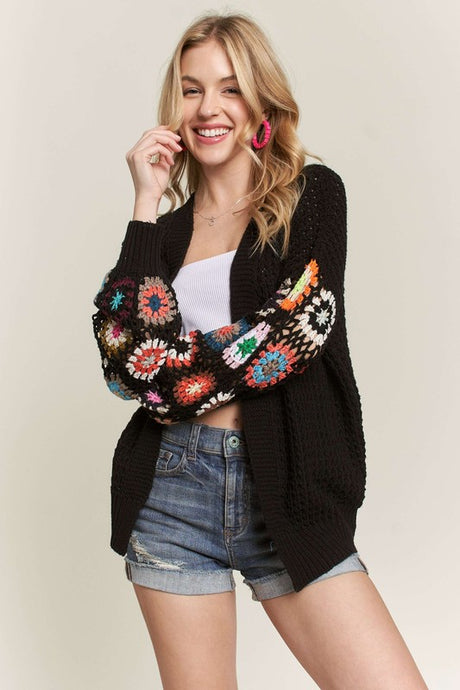 Black Multi Pattern Cardigan