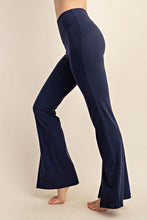 Navy Recycled Butter High Waist Full Length Flared Legg