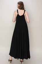 Black Love Frill A-Line Maxi Dress