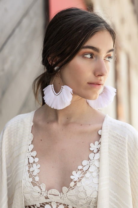 Marquise Hoop And Fan Statement Earrings