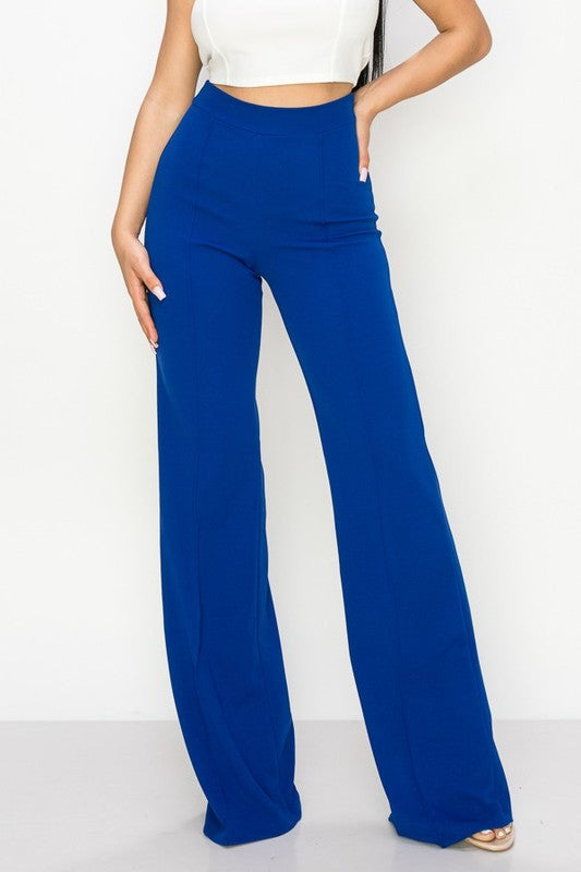 Elegant Plain Wide Leg Royal Blue Plus Size Pants (Women's) - Walmart.com